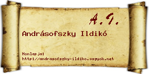 Andrásofszky Ildikó névjegykártya